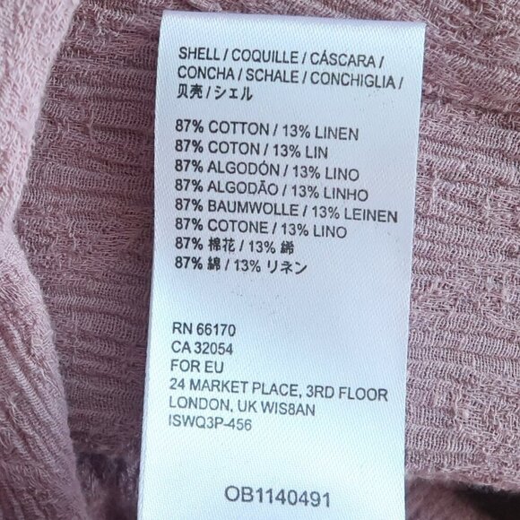 Free People Clementine Purple Ash Textured Linen Cotton Short Sleeve Mini Dress - Picture 6 of 8